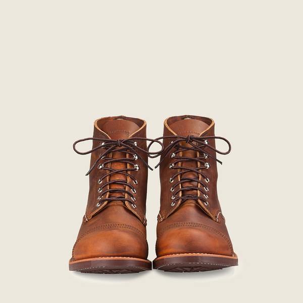 Red Wing Heritage Boots Brown - Mens Iron Ranger - 6-inchr Rough & Tough Leather - 2367-PQZBR